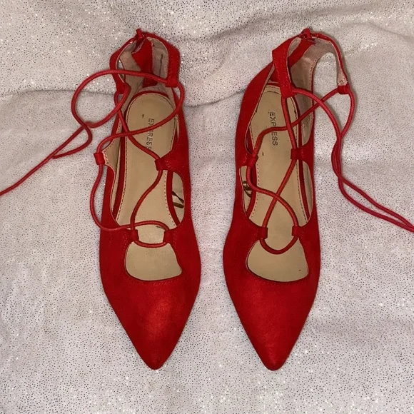 Red Ballet Flats - Picture 3 of 4